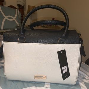 Black and White Large Bag with crossbody strap